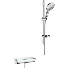 HANSGROHE RAINDANCE SELECT S sprchový set s termostatickou batériou, ručná sprcha s 3 prúdmi, tyč, hadica, chróm/biela
