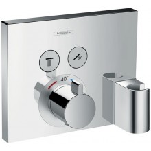 HANSGROHE SHOWER SELECT podomietková termostatická batéria, pre 2 spotrebiče, s pripojením pre hadicu as držiakom, chróm