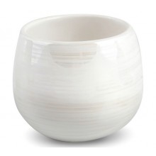 AWD INTERIOR PERLA pohárik na kefky, keramika, biela/perleť