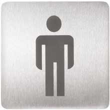 SANELA piktogram WC muži 120x120mm, nerez mat