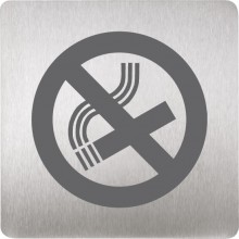 SANELA piktogram zákaz fajčenia 120x120mm, nerez mat