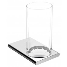 KEUCO EDITION 400 držiak s pohárom, jednoduchý, nástenný, chróm/sklo
