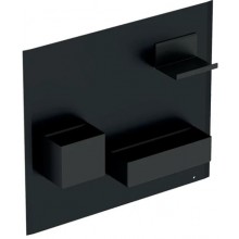 GEBERIT magnetická tabuľa 449x75x388mm, s úložnými priehradkami, oceľ, čierna mat/láva mat