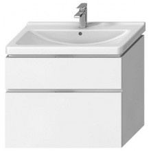 Kúpeľne Ptáček - KOLO REKORD skrinka pod umývadlo 407x343x591mm, hranaté,  závesná, pravá, biela lesklá
