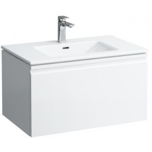 Kúpeľne Ptáček - DŘEVOJAS GO 600 S skrinka pod umývadlo 545x346x560mm,  závesná, s umývadlom, úchyt A, biela vysoký lesk