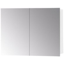 DŘEVOJAS Q GA2 80 zrkadlová skrinka 80x68x14,8 cm, lamino, lesklá biela