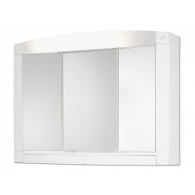 JOKEY SWING zrkadlová skrinka 76x58x18 cm, osvetlenie, s vypínačom a el. zásuvkou, plast, biela
