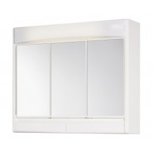 JOKEY SAPHIR zrkadlová skrinka 60x51x18 cm, osvetlenie, s vypínačom a el. zásuvkou, plast, biela