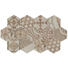 MARAZZI CLAYS dekor 21x18,2cm šesťuholník, cementine earth/sand/shell