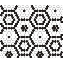 DUNIN HEXAGONIC mozaika 30x26(2,3x2,6)cm, lesk, white black bee