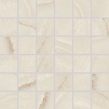 RAKO ONYX mozaika 30x30(5x5)cm, lepená na sieti, lesk, tmavo béžová