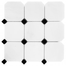 DUNIN BLACK & WHITE mozaika 30,5x30,5(10x10, 2x2)cm, lesk, white/black