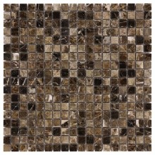 DUNIN TRAVERTINE + EMPERADOR mozaika 30,5x30,5(1,5x1,5)cm, lesk, brown