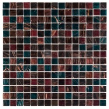 DUNIN JADE mozaika 32,7x32,7(2x2)cm, lesk, brown/blue