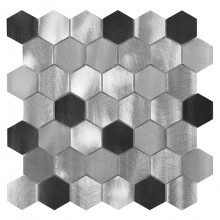 DUNIN METALLIC mozaika 30x30(4,8x5,5)cm, black/silver