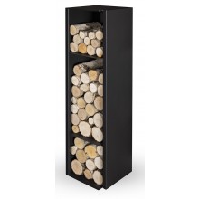 ROMOTOP box na drevo 399x399x1507mm, vysoký, čierna