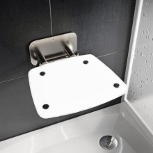 RAVAK OVO-B II sedátko 390x360 mm, do sprchy, oválne, sklopné, matná biela